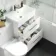 Avon Gloss White Combination Basin Drawer and Aruba Toilet 1100mm