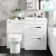 Avon Gloss White Combination Basin Drawer and Miami Toilet 1100mm