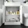 Avon Gloss White Combination Vanity Basin and Aruba Toilet 1100mm - Left Handed