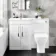 Avon Gloss White Combination Vanity Basin and Atlanta Toilet 1100mm - Left Handed