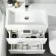 Avon Gloss White Combination Basin Drawer and Aruba Toilet 1100mm - Left Handed