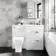 Avon Gloss White Combination Basin Drawer and Atlanta Toilet 1100mm - Right Handed
