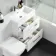 Avon Gloss White Combination Basin Drawer and Atlanta Toilet 1100mm - Right Handed