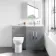 Avon Stone Grey Combination Vanity Basin and Aruba Toilet 1100mm - Right Handed