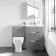 Avon Stone Grey Combination Basin Drawer and Atlanta Toilet 1100mm - Right Handed