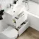 Trent Gloss White Combination Basin Drawer and Miami Toilet 1100mm