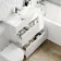 Trent Gloss White Combination Basin Drawer and Miami Toilet 1300mm