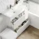 Trent Gloss White Combination Basin Drawer and Atlanta Toilet 1300mm