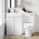 Trent Gloss White Combination Vanity Basin and Aruba Toilet 1100mm - Left Handed