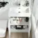 Trent Gloss White Combination Vanity Basin and Atlanta Toilet 1100mm - Right Handed