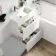 Trent Gloss White Basin Vanity Drawer and Back To Wall Unit 1100mm - Right Handed