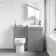 Trent Stone Grey Combination Vanity Basin and Miami Toilet 1000mm