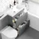 Trent Stone Grey Combination Basin Drawer and Aruba Toilet 1100mm - Right Handed