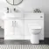 Harper Gloss White Combination Vanity Basin and Aruba Toilet 1200mm - Left Handed