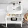 Harper Gloss White Combination Vanity Basin and Aruba Toilet 1200mm - Right Handed