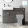 Harper Charcoal Elm Basin Vanity with Marble Top & Back To Wall Unit 1200mm
