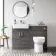 Harper Charcoal Elm Combination Vanity Basin with Marble Top & Miami Toilet 1200mm