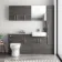 Harper Charcoal Elm Combination Vanity Basin with Marble Top & Miami Toilet 1500mm