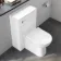 Harper Gloss White Back To Wall Unit 500mm and Aruba Toilet
