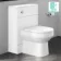 Harper Gloss White Back To Wall Unit 500mm and Miami Toilet