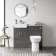 Harper Charcoal Elm Combination Vanity Basin with Marble Top & Aruba Toilet 1000mm