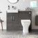 Harper Charcoal Elm Combination Vanity Basin with Marble Top & Atlanta Toilet 1000mm