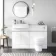 Foster Gloss White Combination Vanity Basin and Seattle Toilet 1200mm