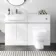 Foster Gloss White Combination Vanity Basin and Seattle Toilet 1200mm - Left Handed