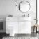 Foster Gloss White Combination Vanity Basin and Atlanta Toilet 1200mm - Right Handed