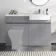 Foster Stone Grey Basin Vanity With Back To Wall Unit 1200mm - Right Handed