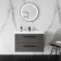 Elba Graphite Grey Wall Hung Basin Drawer Vanity 800mm - Black Accents