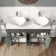 Bermuda Graphite Grey Vanity with Marble Top & Oval Counter Top Basin 1200mm