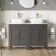Bermuda Graphite Grey Vanity with Marble Top & Curved Counter Top Basin 1200mm
