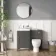 Bermuda Traditional Graphite Grey Slimline Back To Wall Unit and Seattle Toilet