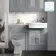 Monaco Dove Grey Vanity Traditional Basin with Marble Top 1200mm (Excludes Pan & Cistern)