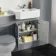 Monaco Dove Grey Vanity Traditional Basin with Marble Top 1200mm (Excludes Pan & Cistern)