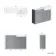 Monaco Dove Grey Vanity Traditional Basin with Marble Top 1200mm (Excludes Pan & Cistern)