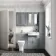 Monaco Dove Grey Combination Vanity Traditional Basin with Marble Top & Atlanta Toilet 1200mm