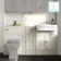 Monaco Chalk White Combination Vanity Traditional Basin 1500mm (Excludes Pan & Cistern)