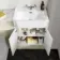 Monaco Chalk White Vanity Traditional Basin with Marble Top 1200mm (Excludes Pan & Cistern)