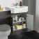 Monaco Graphite Grey Vanity Traditional Basin with Marble Top 1200mm (Excludes Pan & Cistern)