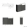 Monaco Graphite Grey Vanity Traditional Basin with Marble Top 1200mm (Excludes Pan & Cistern)