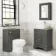 Lucia Graphite Grey Vanity with Oak Effect Top & Curved Counter Top Basin 640mm