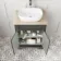 Lucia Graphite Grey Vanity with Oak Effect Top & Curved Counter Top Basin 640mm