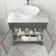 Lucia Graphite Grey Vanity with Marble Top & Oval Counter Top Basin 840mm
