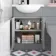 Quartz Stone Grey Basin Vanity and Back To Wall Toilet Unit 1050mm - Black Accents