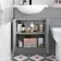 Quartz Stone Grey Combination Vanity Basin and Denver Toilet 1050mm - Black Accents