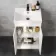 Avon Gloss White Basin Vanity 500mm - Black Accents