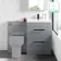 Avon Stone Grey Basin Vanity and Back To Wall Toilet Unit 1100mm (Excludes Toilet) - Black Accents