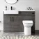 Harper Charcoal Elm Combination Vanity Basin and Aruba Toilet 1200mm - Black Accents - Left Handed